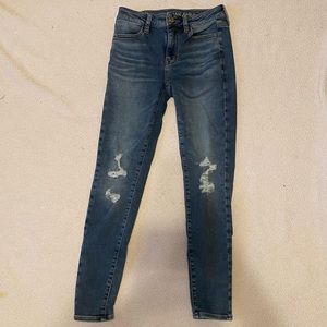 American Eagle Hi-Rise ripped jeggings